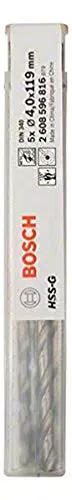Bosch 2608596816 Forets à métaux rectifié HSS-G DIN 340 Ø 4 mm 5 piÃšces
