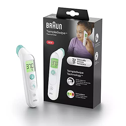 Braun Thermomètre de Front TempleSwipe Affichage de Température à Code Couleur