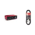 Focusrite Scarlett Solo 3rd Gen Audio Interface & Stagg 3 m Câble Microphone XLR - XLR de Haute Qualité - Noir