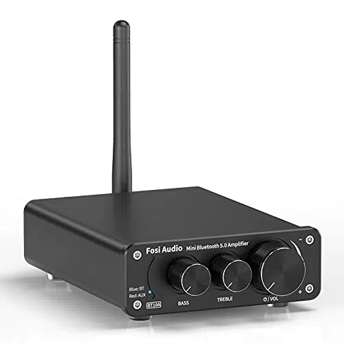 Fosi Audio BT10A Pouvoir Amplificateur Stéréo Amp Bluetooth 5.0 Classe D 2 Canaux Mini Amplificateur Hi-Fi Intégré Pour Haut Parleurs Domestiques 50W x 2 TPA3116