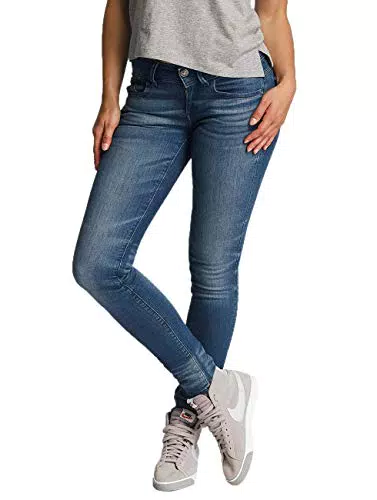 G-STAR RAW Lynn Mid Waist Skinny Jeans Femme, Bleu,