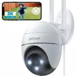 ieGeek 2K Camera Surveillance WiFi Exterieure, 360° Camera IP