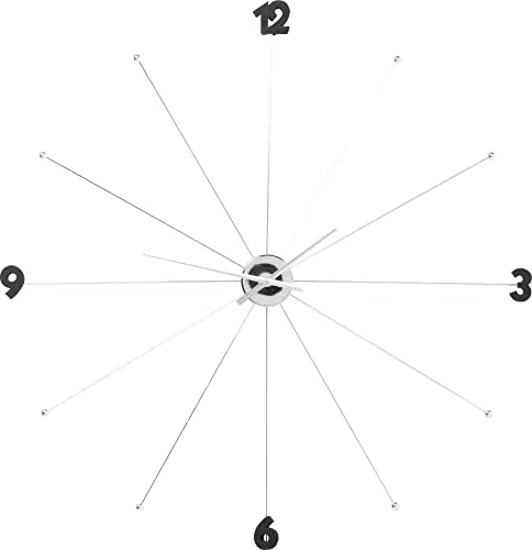 Kare 30199 Horloge murale Like Umbrella en métal et PVC 100 x 100 x 6 cm