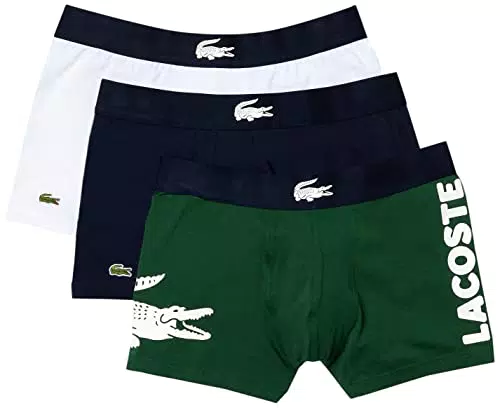 Lacoste Boxer Homme - Lot de 3, Vert/Marine/Blanc, S
