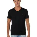 Lacoste T-Shirt Regular Fit Homme, Noir, 4XL