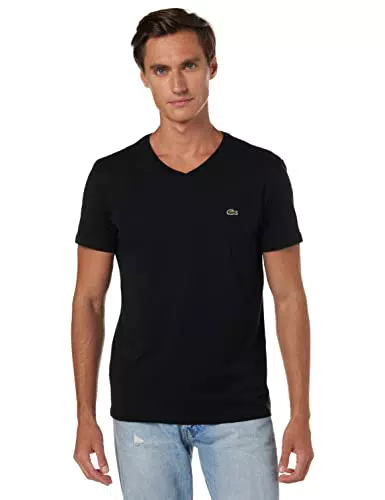 Lacoste T-Shirt Regular Fit Homme, Noir, 4XL