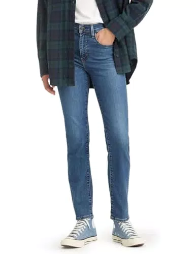 Levi's 724 High Rise Straight Jeans, Blue Wave Mid, Femme