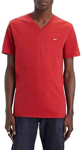 Levi's Original Housemark V-Neck T-Shirt Homme Rhythmic Red S