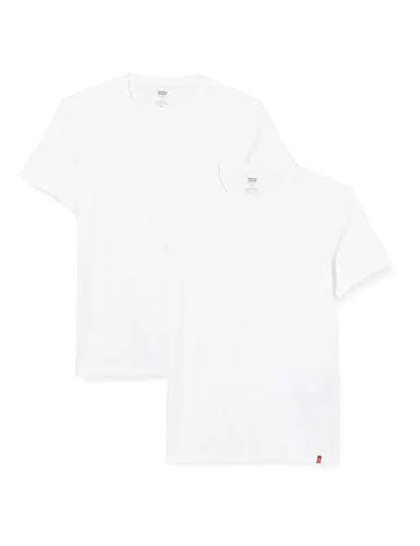 Levi's Slim 2-Pack Crewneck Tee T-Shirt Homme White + White M