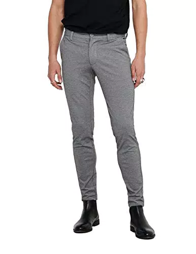 Only & Sons Homme Onsmark Gw 0209 Noos Pantalon, Gris
