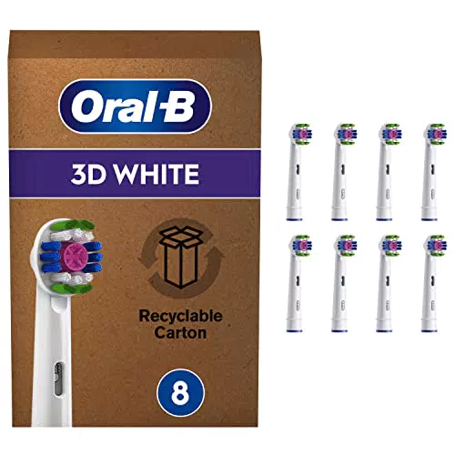 Oral-B 3D White Clean Maximiser Brossettes de rechange pour Brosse à Dents Électrique Format Spécial Boîte Aux Lettres