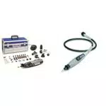 Outil Rotatif Multifonction Dremel 8220 Sans-fil 12V avec 5 Adaptations 65 Accessoires & Arbre Flexible Dremel 225 pour Rallonger et Atteindre - Adaptateur à Arbre Longueur