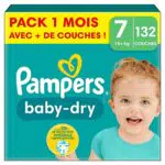 Pampers Couches Baby-Dry Taille 5+, 168 Couches Bébé