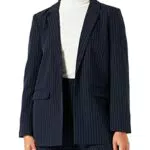 PIECES PCBOSSY LS Loose Striped Blazer Noos, Sky Captain/AOP : Rayures