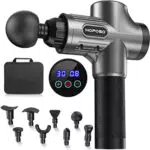 Pistolet de Massage Musculaire, HOPOSO Massage Gun Masseur de Muscle Profonds Avec 30 Vitesses et 8 Têtes de Massage