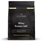 Protéine Whey 360 en poudre, Caramel Salé, Sans sucre ajouté et à faible teneur en matières grasses