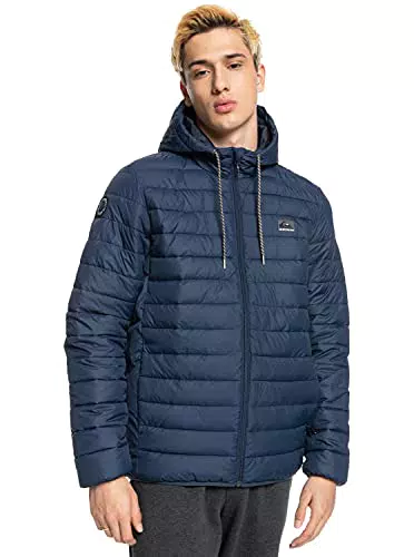 Quiksilver Homme Scaly Hood Coupe vent, Bleu, L EU