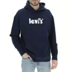 Relaxed Graphic Hoodie Homme Poster Dress Blues M