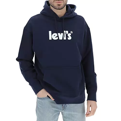 Relaxed Graphic Hoodie Homme Poster Dress Blues M