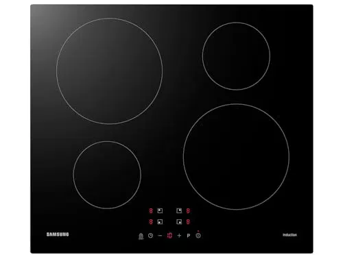 Samsung Zone induction hob, Verre trempé, Noir, 52 centimeters