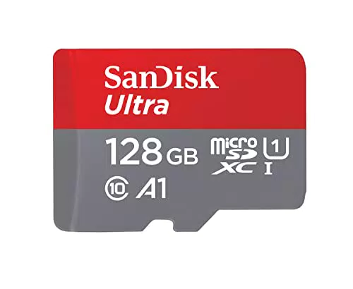 SanDisk 128 Go Ultra microSDXC UHS-I Carte + Adaptateur SD