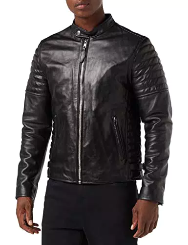 Schott NYC LCJOE Blouson, Noir, Large Homme