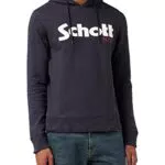 Schott NYC Swhood Sweat-shirt à capuche, Bleu, Large Homme