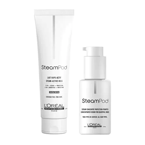 Steampod, Sérum Concentré Haute Définition, Double Action : Protection et Définition des Pointes |Utilisation Optimale avec un lisseur Steampod