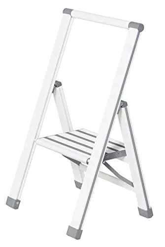 WENKO Escabeau 1 marche, escabeau pliable aluminium