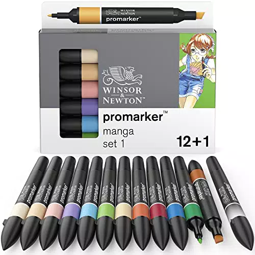 Winsor & Newton Promarker Set de 12+1 Manga Expansion 1