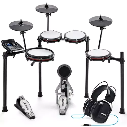 Alesis Nitro Max Kit Batterie Électronique avec Pads en Maille Silencieuse