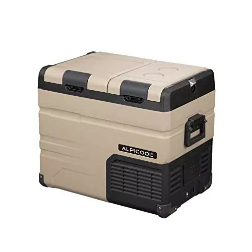 Alpicool TA55 Glaciere Portable Réfrigérateur Voiture 55 Liter Camping Congélateur 12/24V Mini Frigo pour Maison