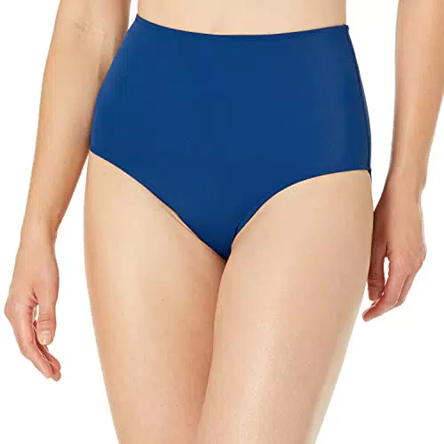 Amazon Essentials Bas de bain taille haute Femme, Bleu Profond