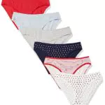 Amazon Essentials Bas de bikini en coton Femme, Lot de 6