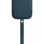 Apple Housse en Cuir avec MagSafe - Bleu Baltique