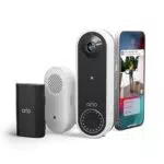 Arlo Sonnette Connectée sans Fil Exterieur avec Son Carillon & Batterie Supplément