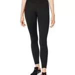 AURIQUE Legging de Sport Taille Haute Femme, Noir, XS
