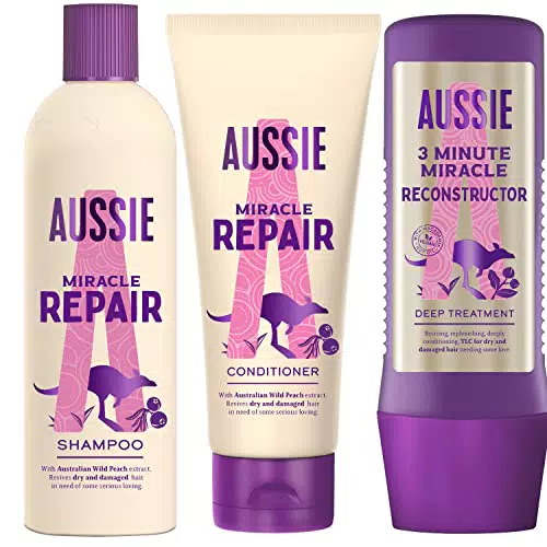 Aussie Miracle Repair Routine Avec Shampoing, Après-shampoing