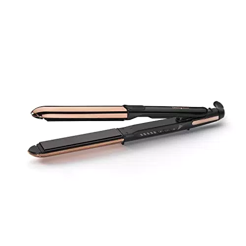 BaByliss Titane Lisseur Staight & Curl Brilliance avec plaques incurvées et fonction ionique ST482E