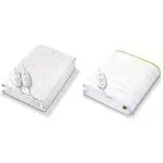 Beurer TS 26 Chauffe-Matelas 2 Places - 3 Niveaux de Température - Dimensions 150 x 140 cm & Chauffe-Matelas TS 15