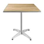 Bolero Table Bistro carrée frêne 700 mm, bois de frêne