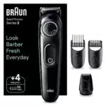 Braun Tondeuse À Barbe Series 3 BT3421, Tondeuse Pour Hommes Avec 50 Min D’autonomie