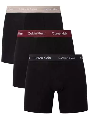 Calvin Klein Boxer Homme Lot De 3 Coton Stretch, Noir