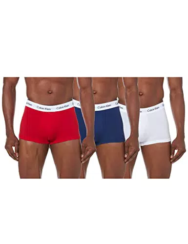Calvin Klein Lot de 3 Boxers Homme 3 PK Low Rise Trunk avec Stretch