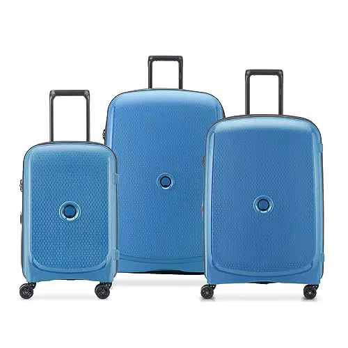 DELSEY PARIS - Belmont Plus - Set de 3 valises rigides Extensibles 55cm/ 71cm/ 83cm - Bleu Zinc
