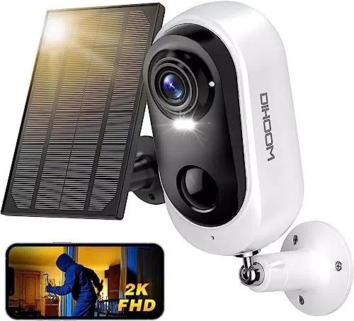 DIHOOM 2K Caméra Surveillance WiFi Exterieure sans Fil Solaire