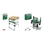 Établi de Travail Bosch - PWB 600 & Défonceuse Bosch POF 1400 ACE 1400W (avec régulation électronique