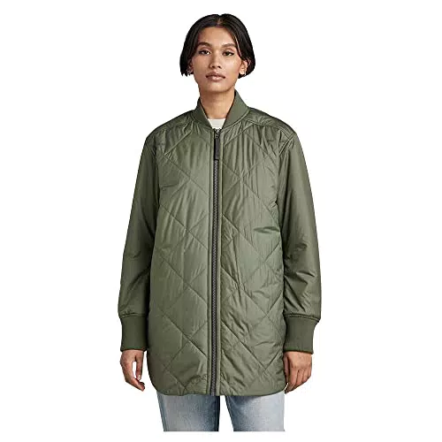 G-STAR RAW Padded Bomber Collar Jacke Femme, Vert, M