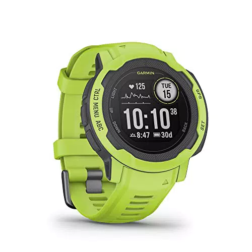 Garmin Instinct 2 Citron - Montre GPS robuste et connectée - Boîtier 45 mm
