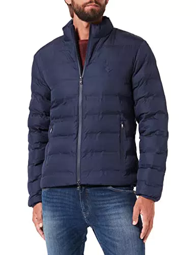 Hackett London LW Moto Veste, Bleu Marine, L Homme